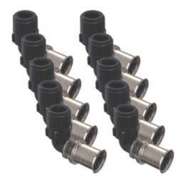 Wavin Tigris  Multi-Layer Composite Press-Fit Adapting 90° BSP Male Elbows 0.5" x 16mm 10 Pack