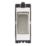 Contactum  20AX Grid DP Control Switch Brushed Steel with Neon with White Inserts
