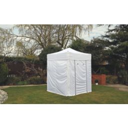 Mini Marquees Essential Full Kit 6' 6" x 6' 6" (Nominal) Hip Fabric Gazebo White