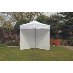 Mini Marquees  6' 6" x 6' 6" (Nominal) Hip Fabric Gazebo White