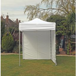 Mini Marquees Essential Full Kit 6' 6" x 6' 6" (Nominal) Hip Fabric Gazebo White