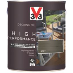 V33 High Performance 2.5Ltr Grey Anti Slip Decking Oil