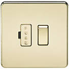 Knightsbridge SF6300PB 13A Switched Fused Spur  Polished Brass