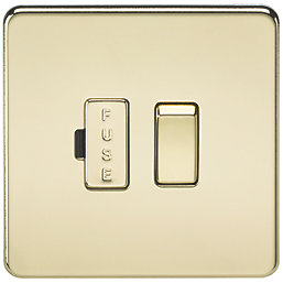 Knightsbridge  13A Switched Fused Spur  Polished Brass
