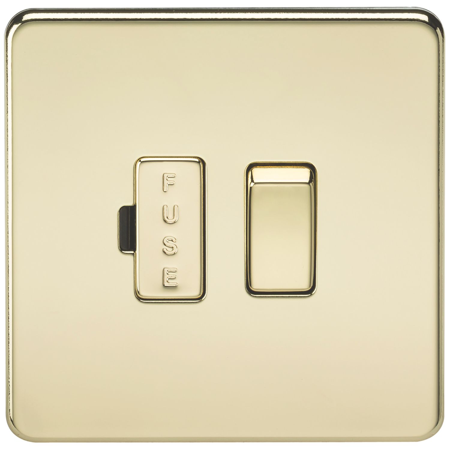 Knightsbridge 13A Switched Fused Spur Polished Brass (690TX)