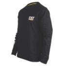 CAT Trademark Banner Long Sleeve T-Shirt Black Small 36-38" Chest