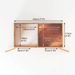 Mercia Berkshire 7' 6" x 3' 6" (Nominal) Pent Shiplap T&G Timber Dog Kennel