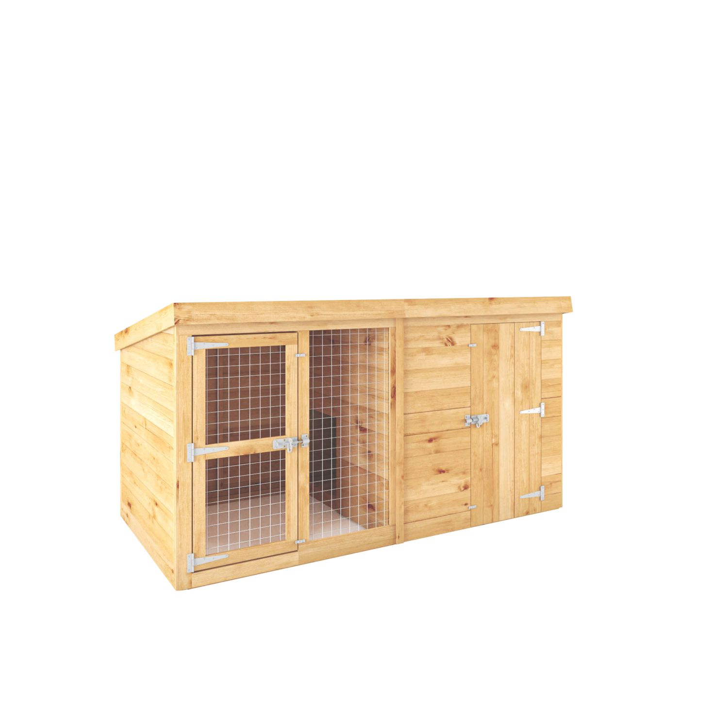Mercia Berkshire 7' 6" x 3' 6" (Nominal) Pent Shiplap T&G Timber Dog Kennel (690YL)