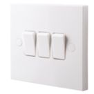 British General 900 Series 10AX 3-Gang 2-Way Light Switch  White
