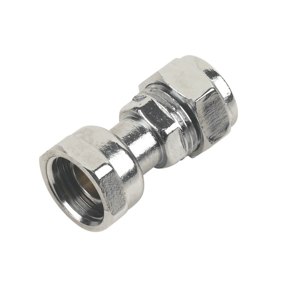 Flomasta Brass Compression Straight Tap Connector 15mm x 1/2" Screwfix