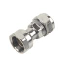 Flomasta  Brass Compression Straight Tap Connector 15mm x 1/2"