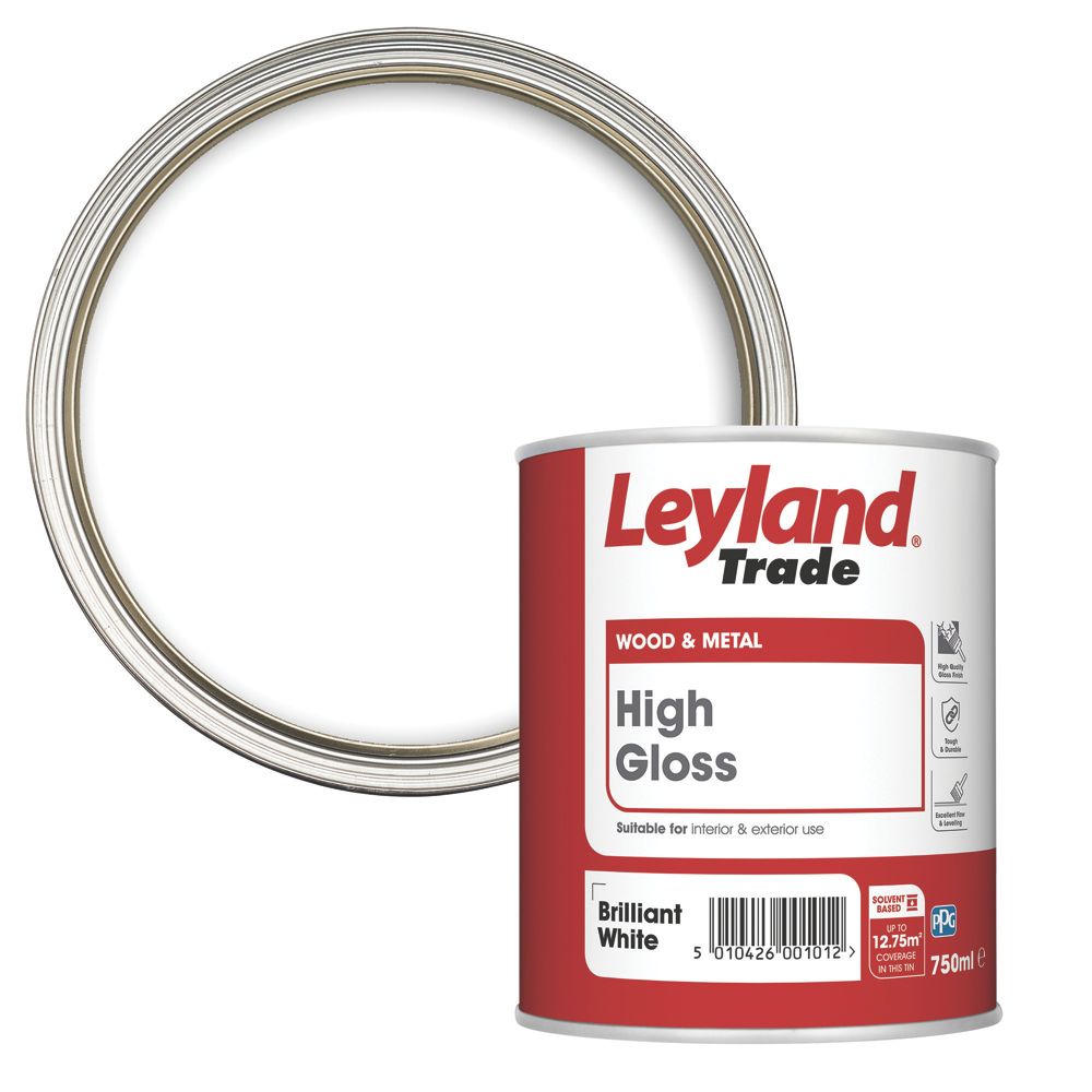 Leyland Trade High Gloss Brilliant White 750ml