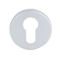 Smith & Locke  Fire Rated Euro Escutcheon (Pair) Satin Aluminium 50mm