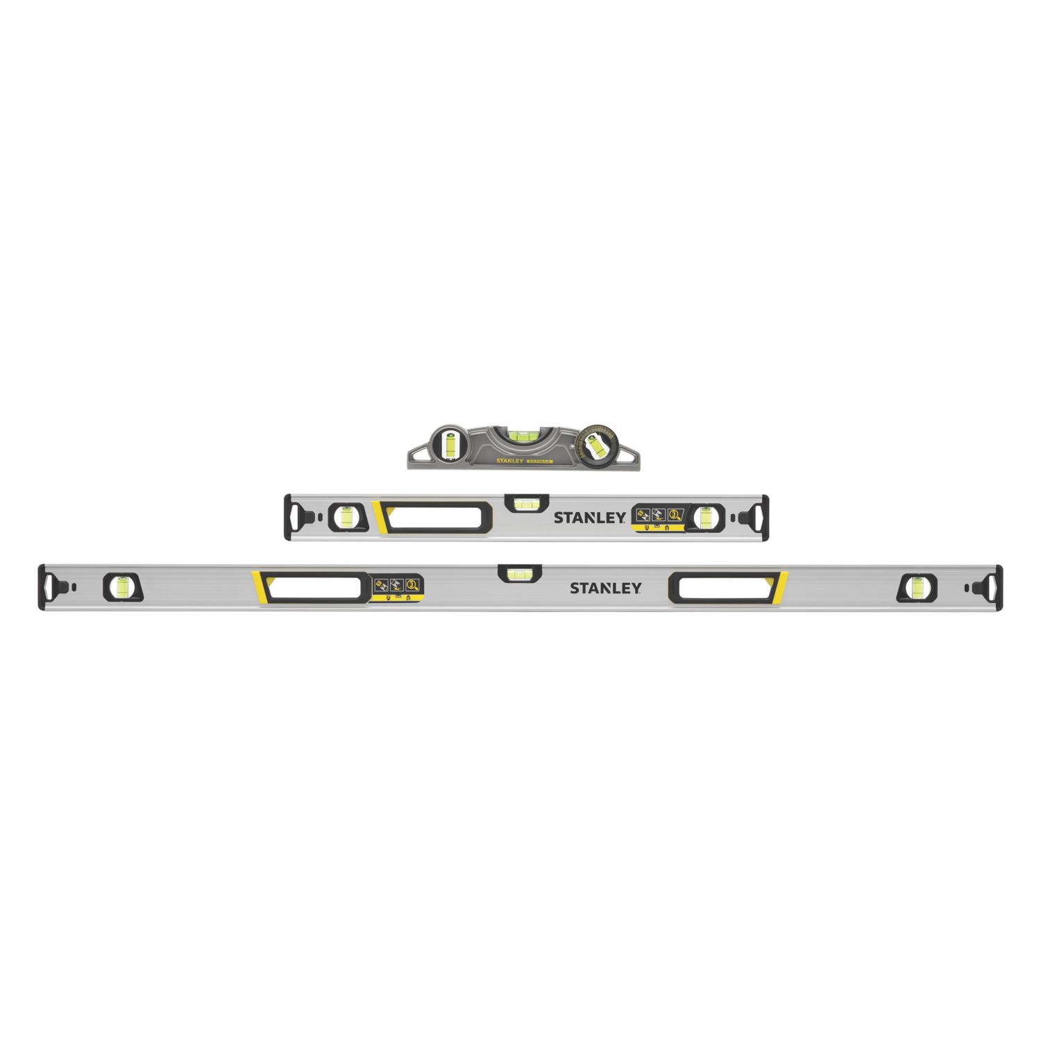 Stanley FatMax Xtreme 60cm, 120cm & Torpedo Level Set 3 Pieces (691AC)