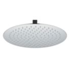 Refurb Swirl Slimline Adjustable Round Shower Head Chrome 300mm