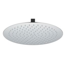Refurb Swirl Slimline Adjustable Round Shower Head Chrome 300mm