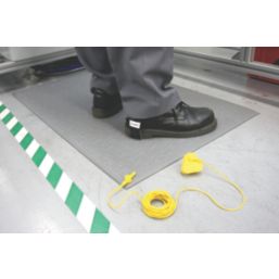 COBA COBAstat Anti-Fatigue Floor Mat Grey 0.9m x 0.6m x 9mm