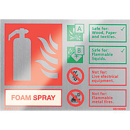 Firechief  Non Photoluminescent "Foam" Fire Safety Sign 150mm x 100mm