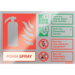 Firechief  Non Photoluminescent "Foam" Fire Safety Sign 150mm x 100mm