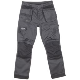 Apache ATS 3D Stretch Work Trousers Black/Grey 42" W 29" L