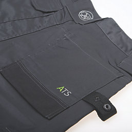 Apache ATS 3D Stretch Work Trousers Black / Grey 42" W 29" L