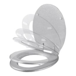 Pilica Soft-Close Toilet Seat Moulded Wood Glitter