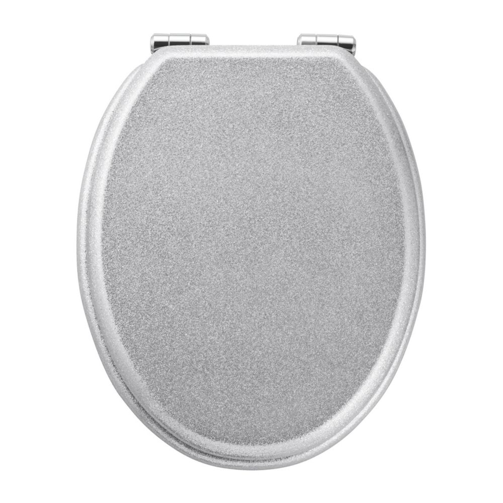 Pilica SoftClose Toilet Seat Moulded Wood Glitter Screwfix