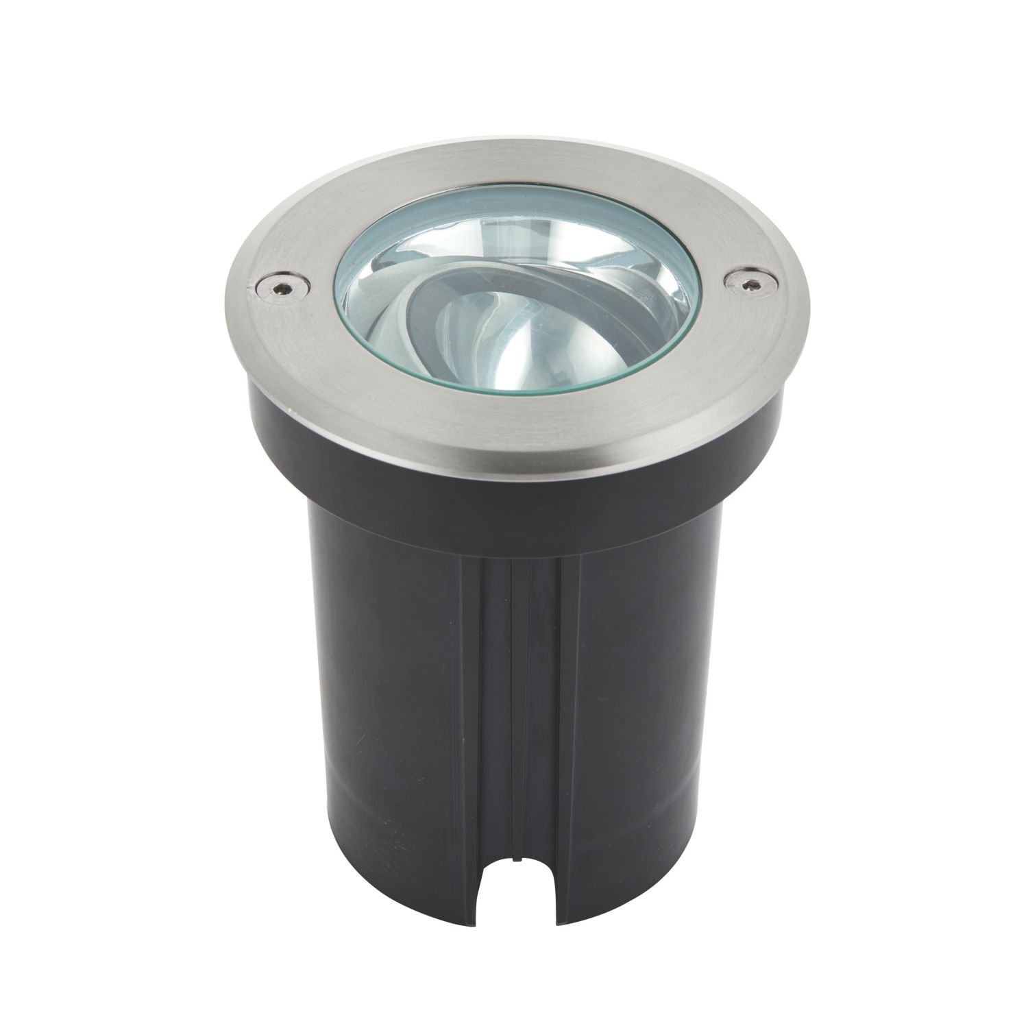 Saxby Hoxton 108mm Outdoor Round LED Recessed Ground Light Brushed Stainless Steel 6.5W 600lm (691VX)