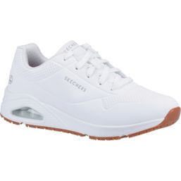 Skechers Relaxed Fit: Uno SR Size 3 Womens White   Occupational Work Trainers