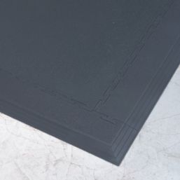 Ecotile Recycled T-Joint Interlocking 7mm Corner Ramps Graphite 588mm x 90mm 2 Pack