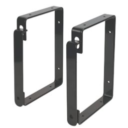 Smith & Locke Ladder Storage Brackets Black 250 x 190mm 2 Pack - Screwfix