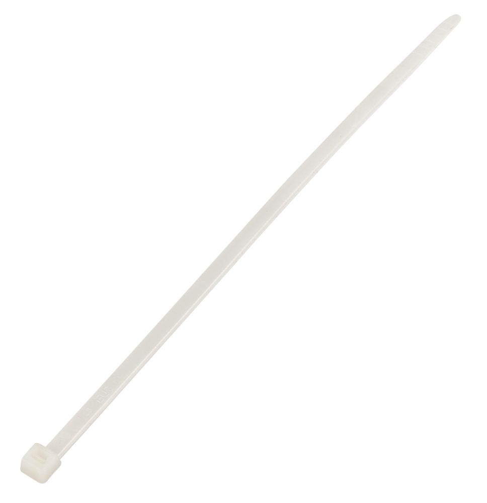 Essentials Cable Ties Natural 380mm x 4.7mm 100 Pack Screwfix