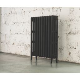 Arroll 760mm x 634mm 3101BTU Black Cast Iron 4 Column Radiator