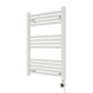 Azur 750mm x 500mm 1024BTU White Flat Electric Towel Radiator