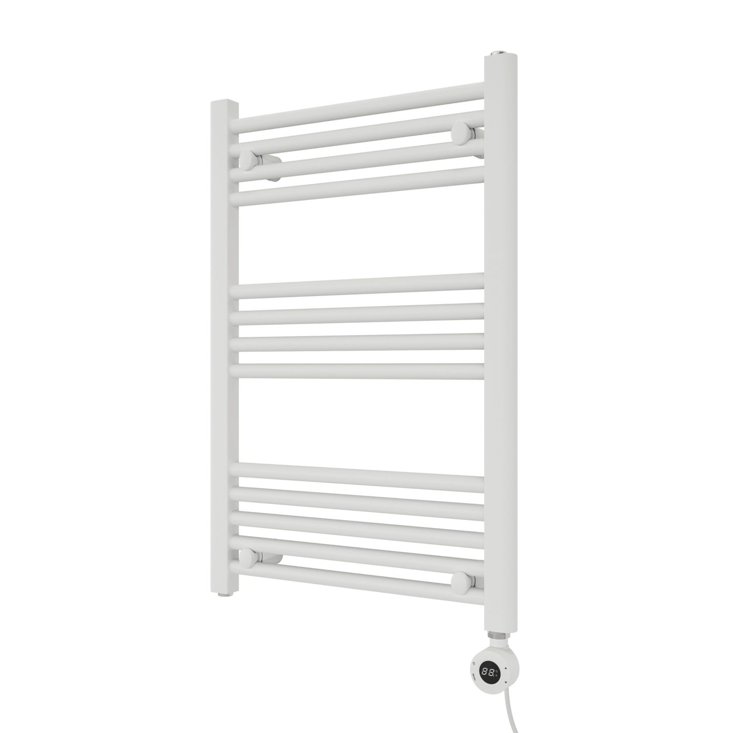 Azur 750mm x 500mm 1024BTU White Flat Electric Towel Radiator (692AC)