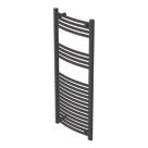 Flomasta 1200mm x 500mm 1815BTU Black Curved  Towel Radiator