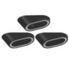 4lite Hampton Wedge LED Black Cool White Under Cabinet Lights Without Bezel 8.3W 85lm 3 Pack