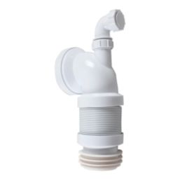 Flomasta  Flexible 90° Angled Pan Connector with Boss White 220 - 400mm