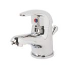 Refurb Swirl Conventional Chrome 113mm Cloakroom Lever Mono Basin Mixer Tap  With Pop-Up Waste
