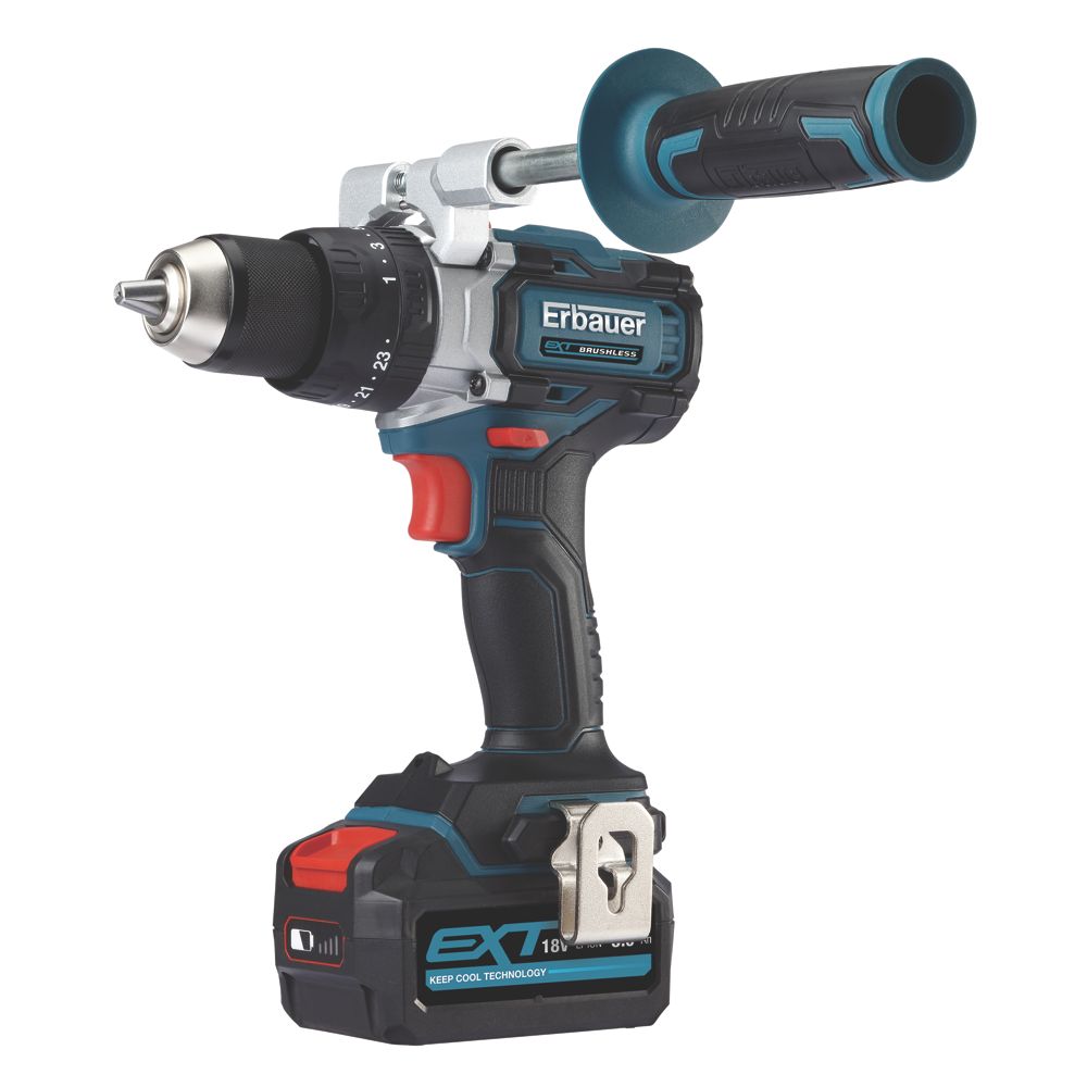 Erbauer ECDT18 Li 2 18V 2 x 5.0Ah Li Ion EXT Brushless Cordless