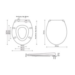 Havel Soft-Close with Quick-Release Family Toilet Seat Duraplast White