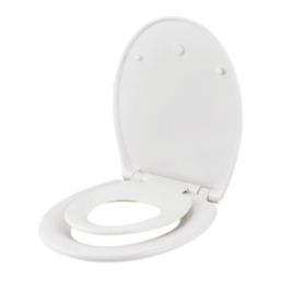 Havel Soft-Close with Quick-Release Family Toilet Seat Duraplast White