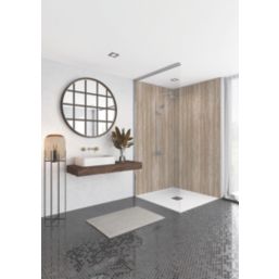 Splashwall Sovanna Bathroom Wall Panel Matt Brown 2420mm x 600mm x 10mm