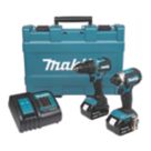 Refurb Makita DLX2537ST 18V 2 x 5Ah Li-Ion LXT Brushless Cordless Combi Drill & Impact Driver Twin Pack