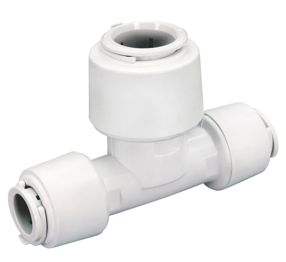 FloPlast Plastic Push-Fit Reducing Tee 15 x 15 x 22mm | Pipe Fittings ...