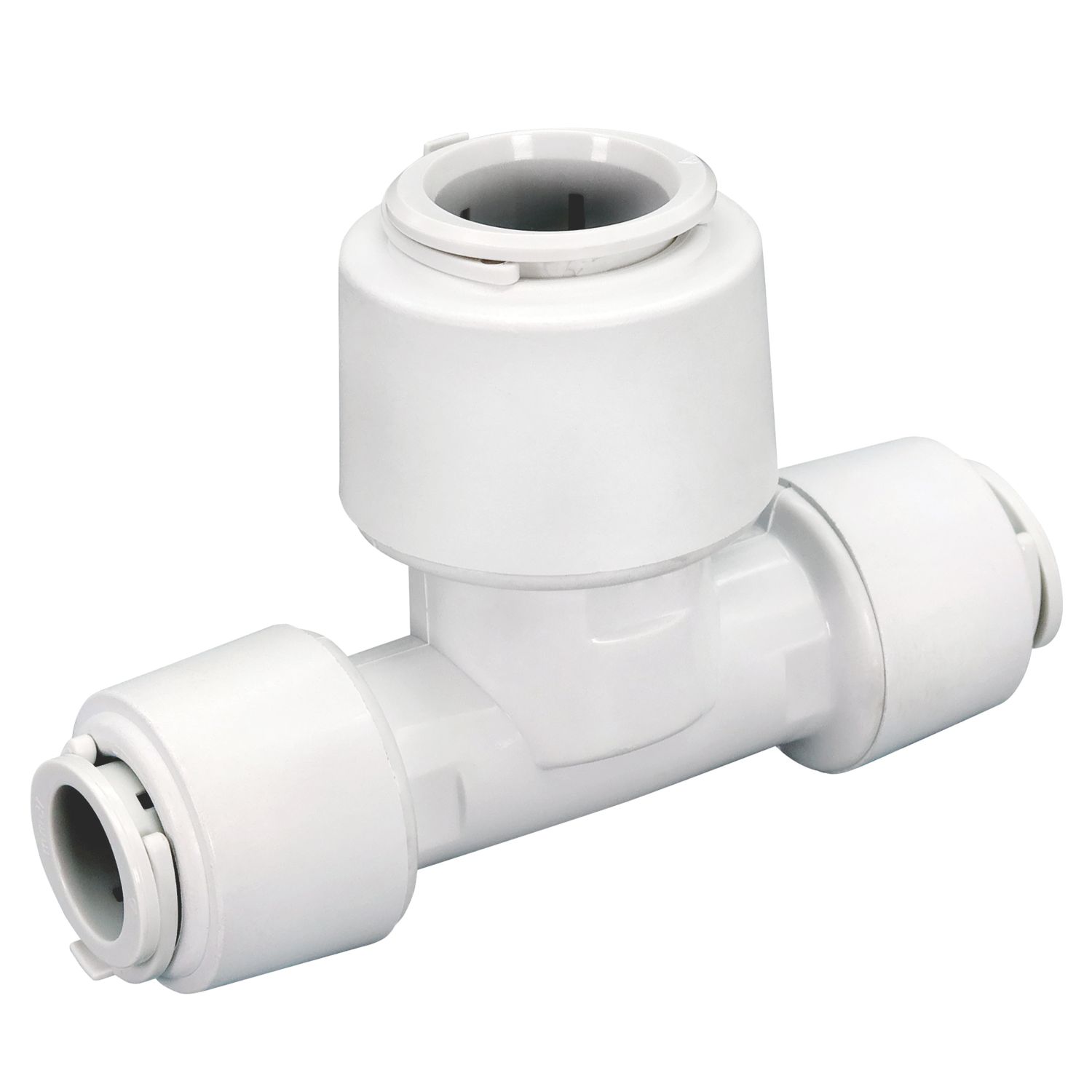 FloPlast FloFit+ Plastic Push-Fit Reducing Tee 15mm x 15mm x 22mm (692RG)