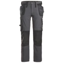 Snickers 6271 Full Stretch Work Trousers Steel Grey/Black 33" W 32" L