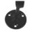 Essentials Round Rail Centre Bracket Black 19mm