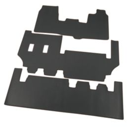 Unique Products Ford Tourneo Custom 2013 - 2022 Rubber Automotive Mat for Carpet Material 3 Pieces