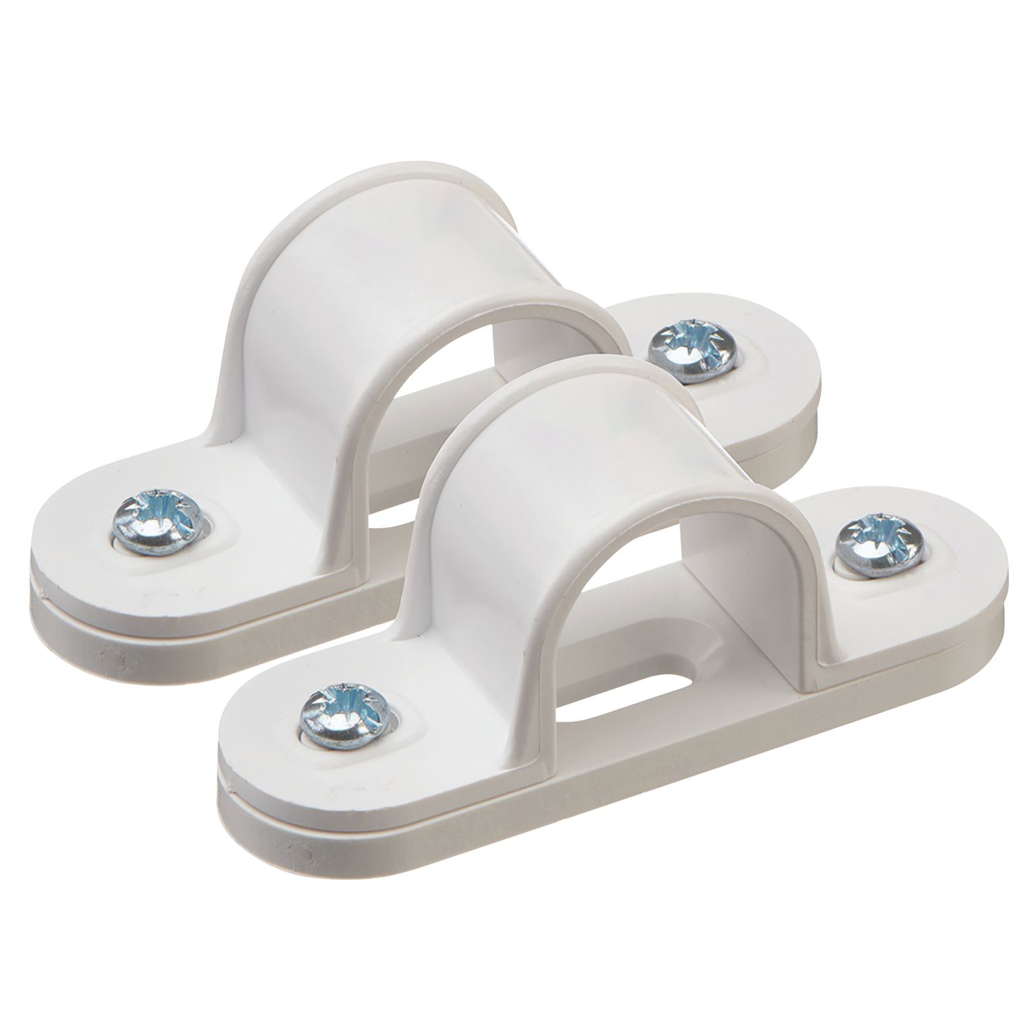 Deta TTE uPVC Spacer Bar Saddles 20mm White 2 Pack (692VT)